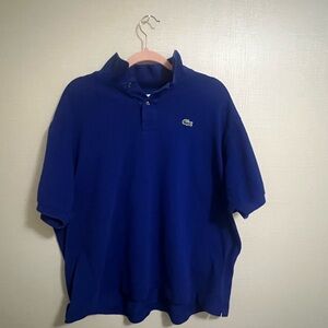 Mens Lacoste Blue Polo shirt number 8